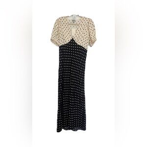 Polka Dot Dress with Puff Sleeves